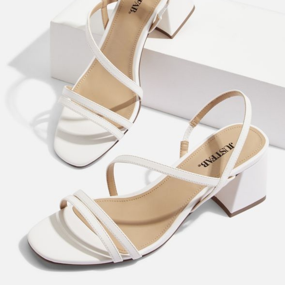 New in Box. White Sandals.